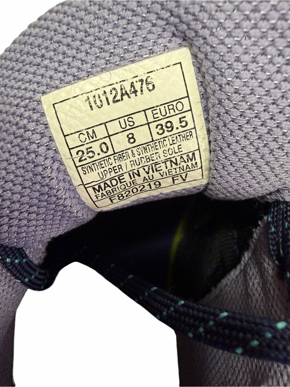 Asics Women's Navy Blue and Teal Trail Running Sneakers - Picture 6 of 6